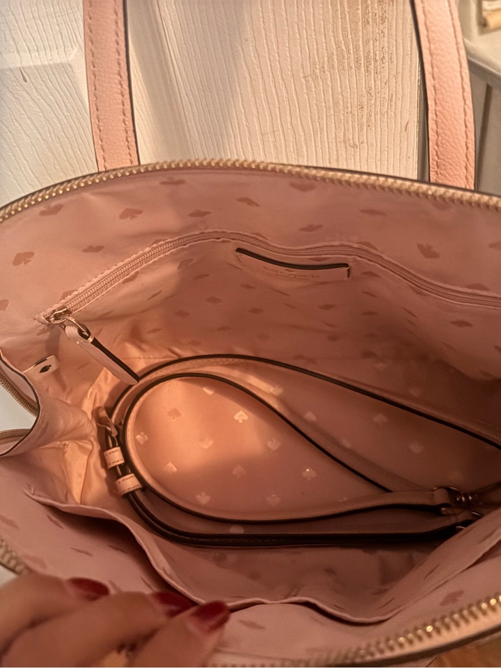 kate spade pale pink leather satchel - Picture 3 of 3